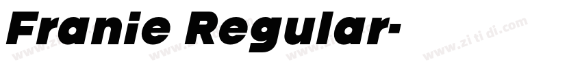 Franie Regular字体转换
